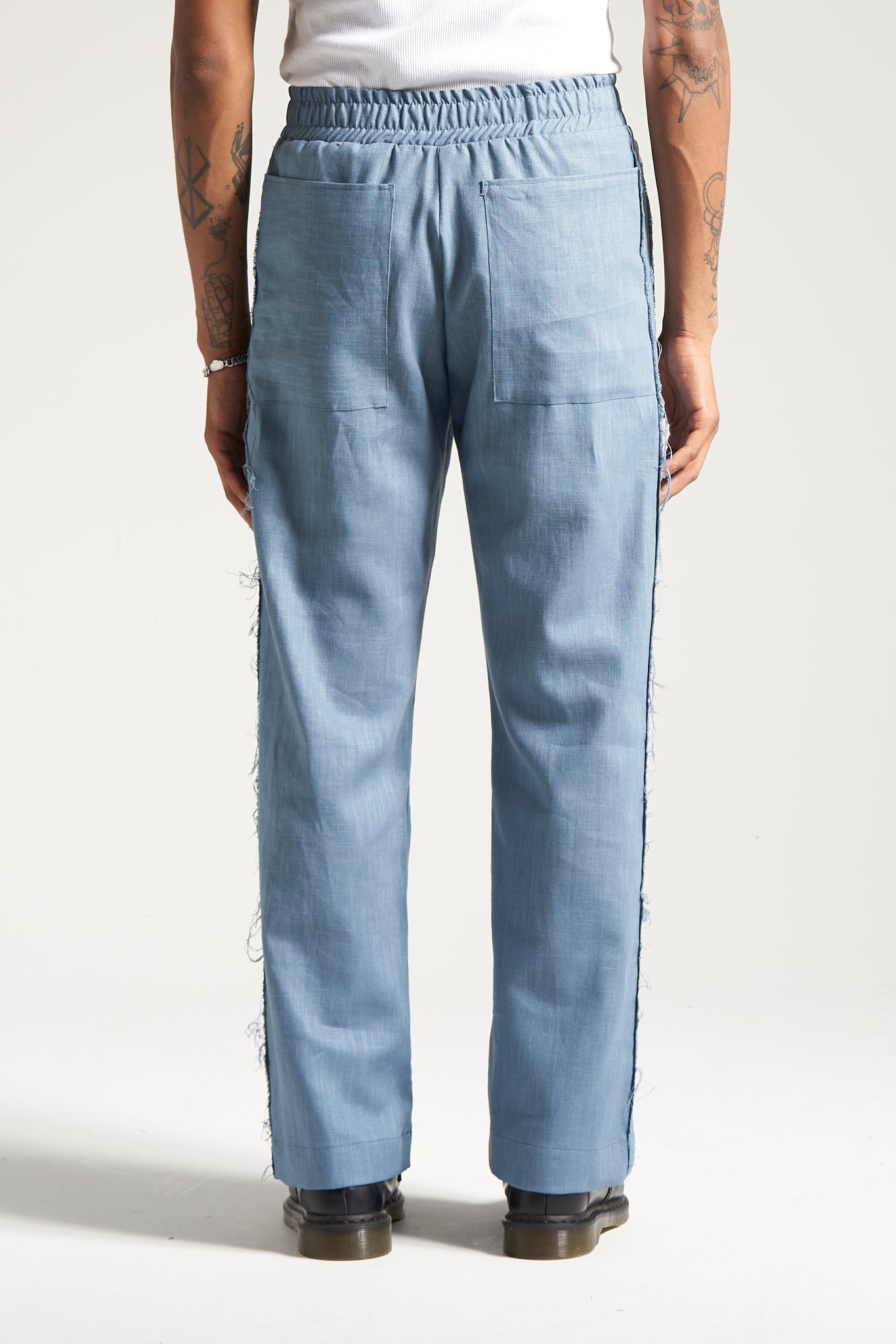 The Sky Blue Linen Fatigue Pant