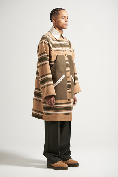 The Camel Stripe Ranch Coat