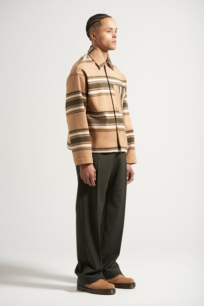 The Camel Stripe Flannel