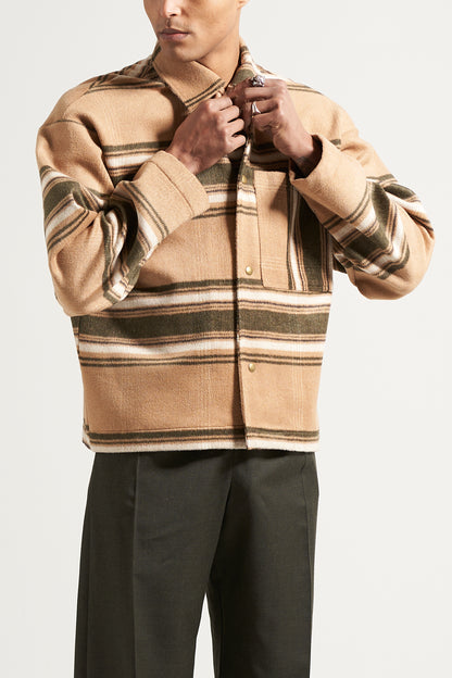 The Camel Stripe Flannel