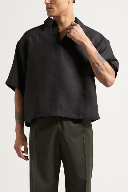 The Blackout Linen Polo