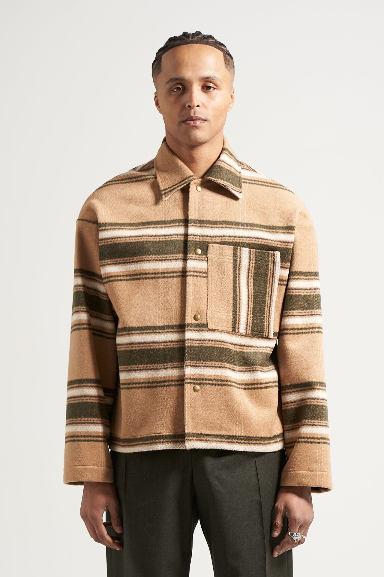 The Camel Stripe Flannel