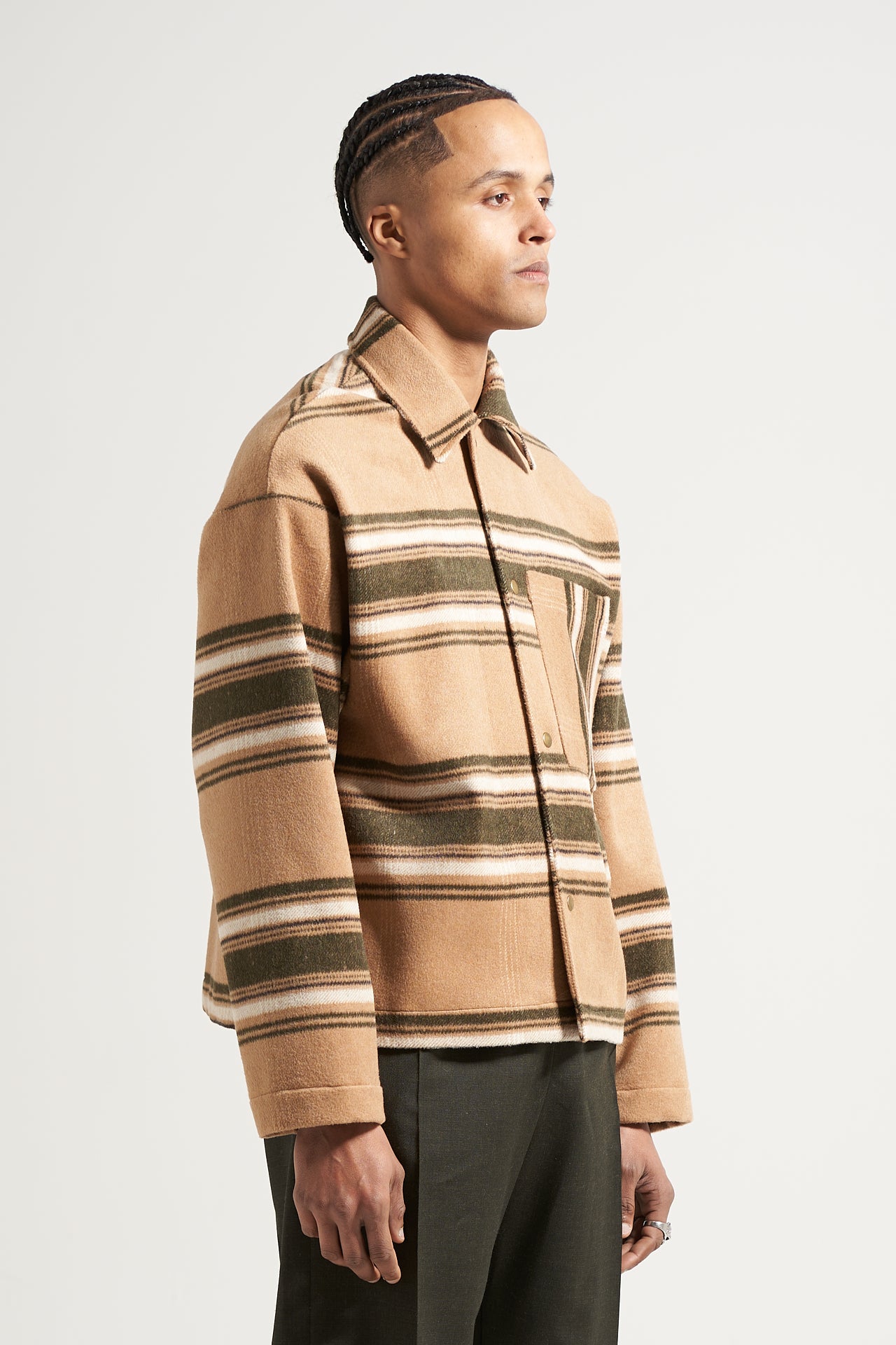 The Camel Stripe Flannel