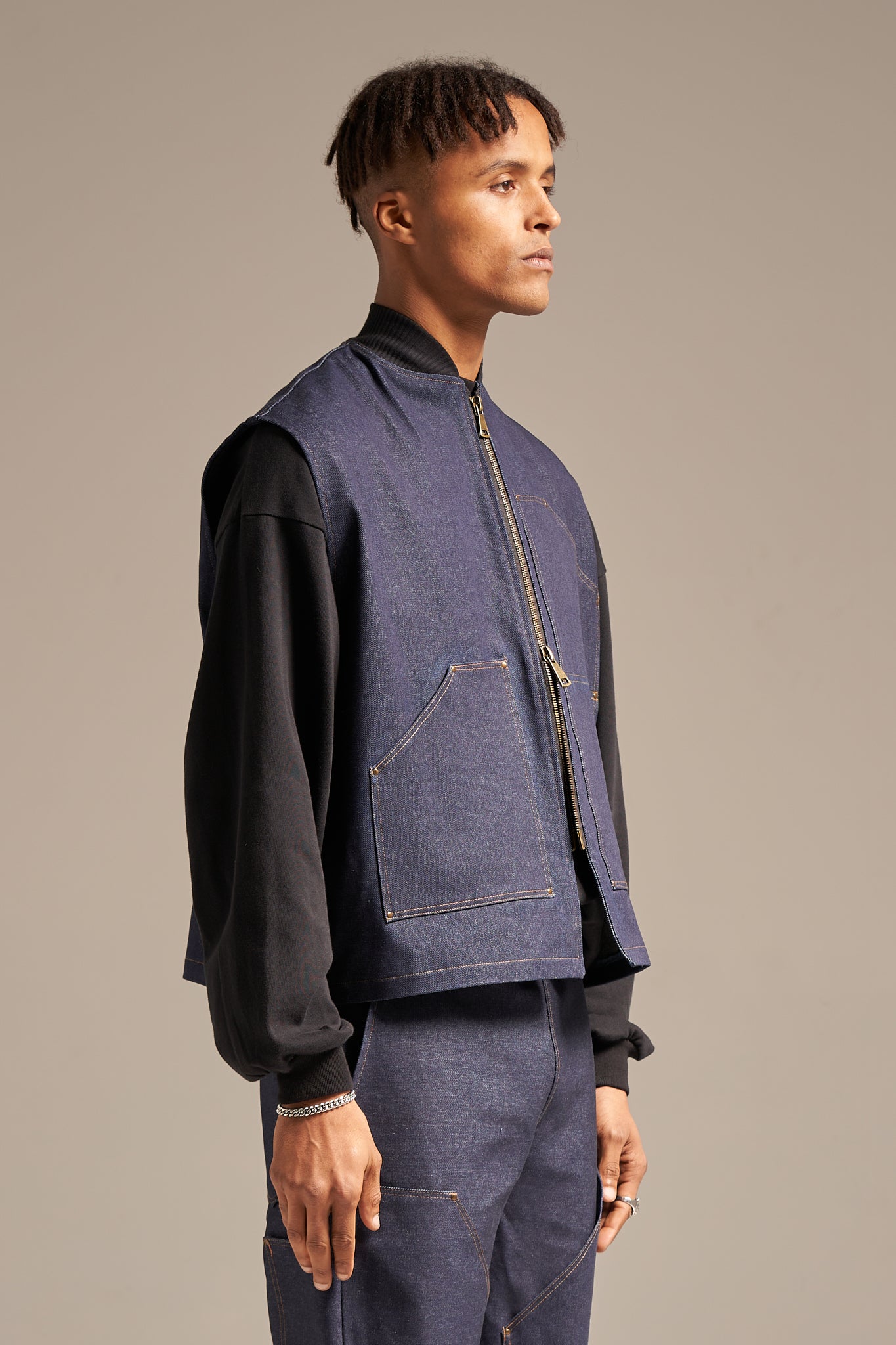 The Indigo Carpenter Vest