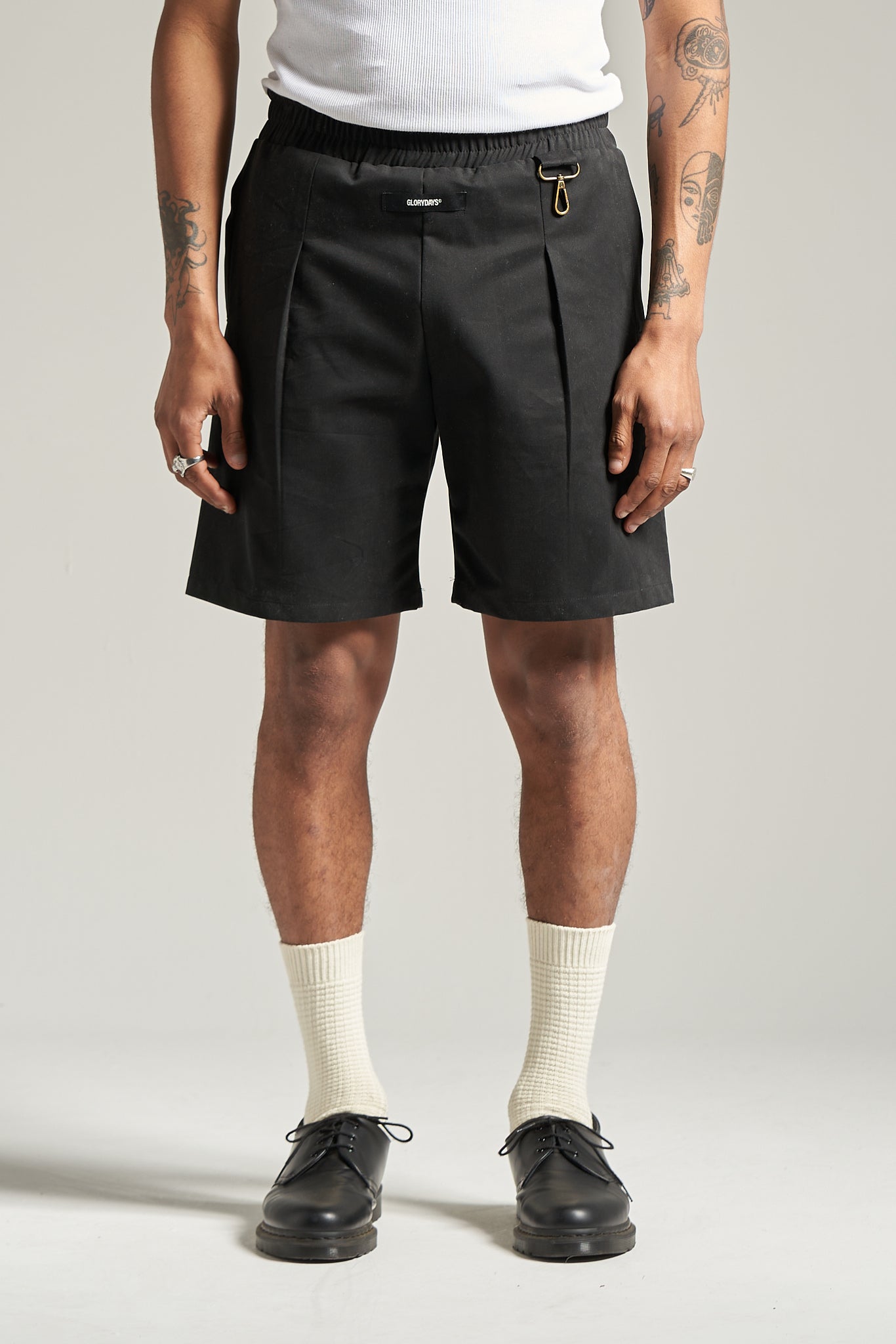 The Smoke Black Pleat Short