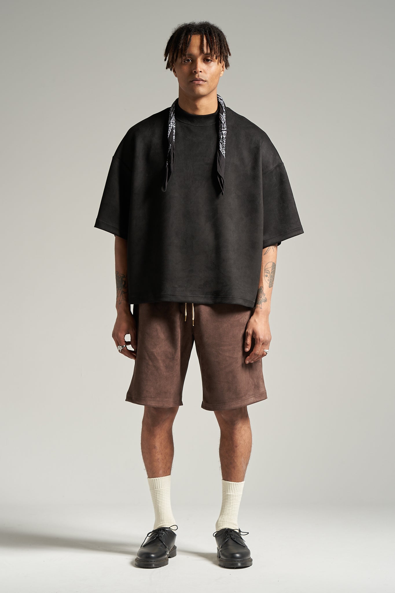 The Umber Suede Jersey Short