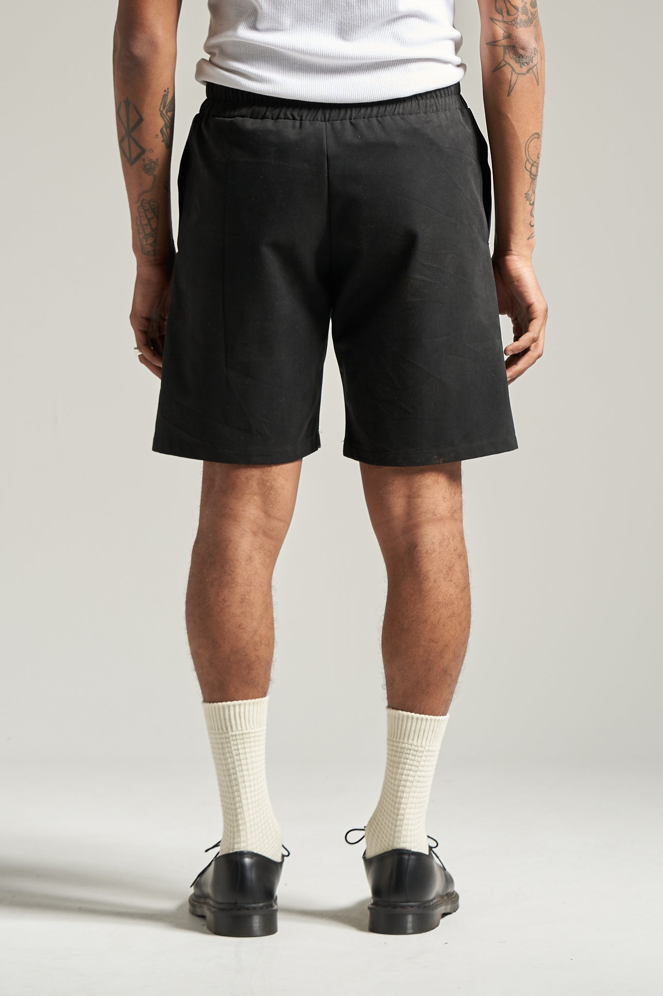 The Smoke Black Pleat Short