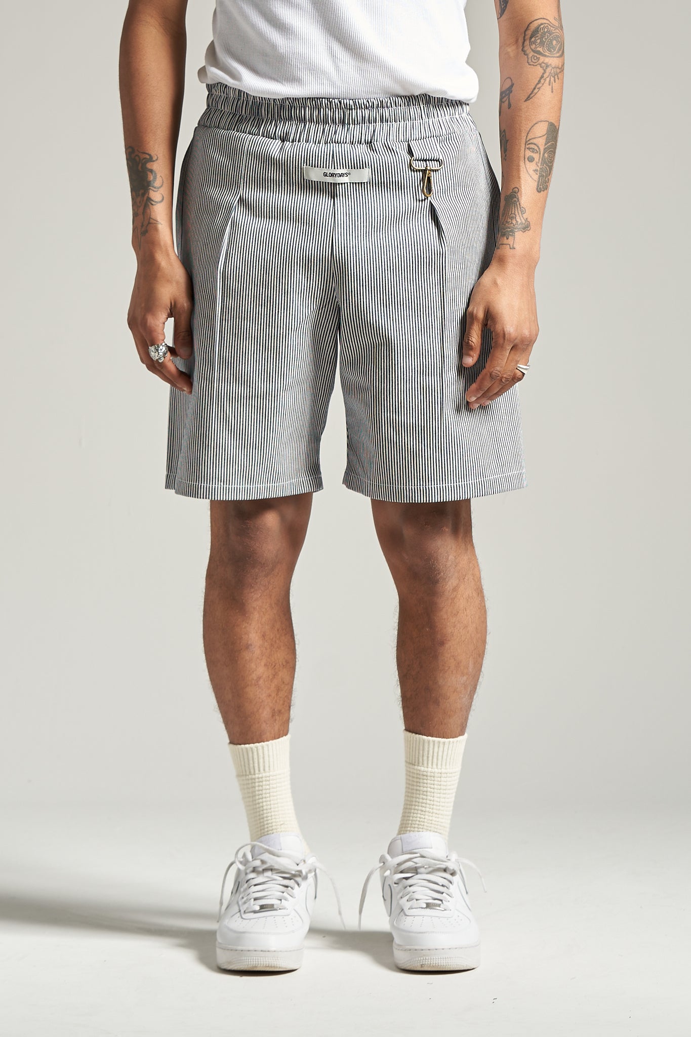 The Navy Hickory Pleat Short