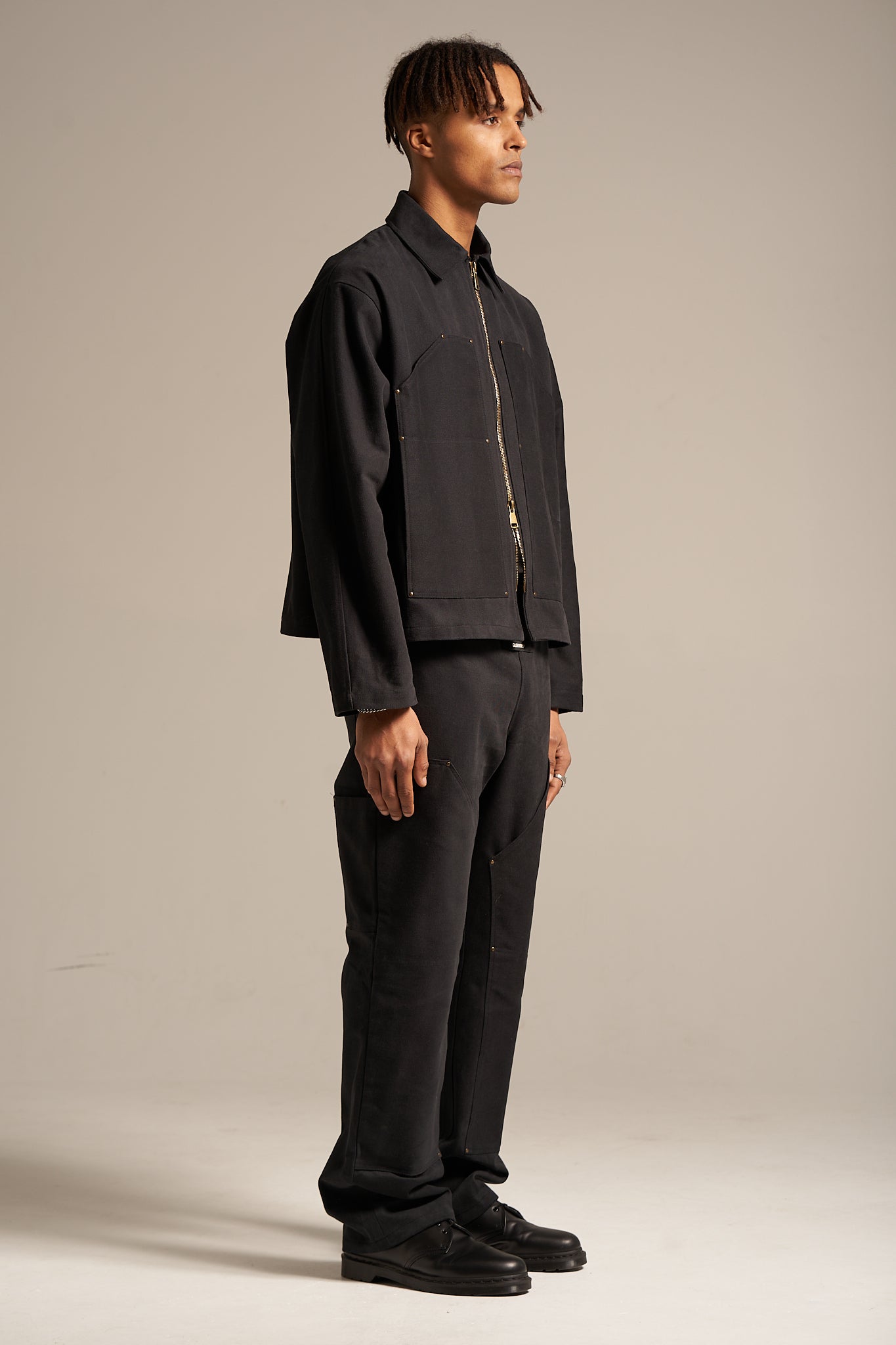 The Smoke Black Carpenter Pant