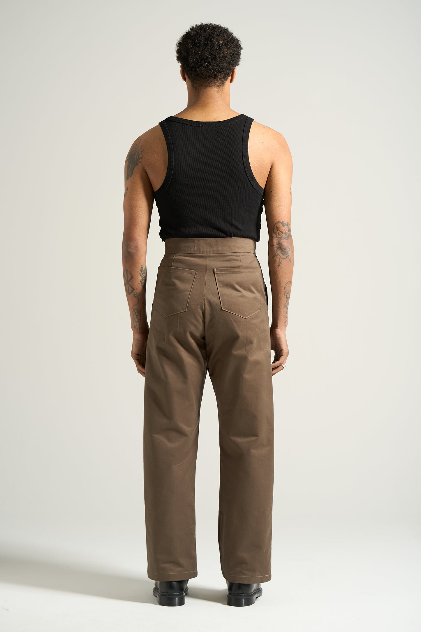 The Tan Box Pleated Trouser