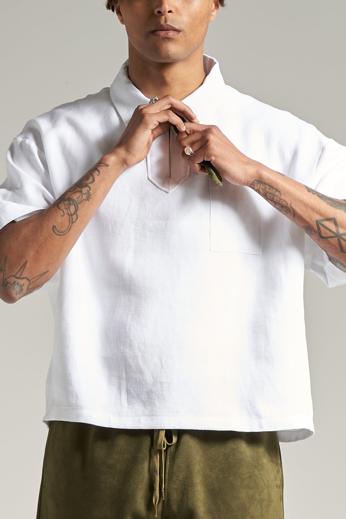 The Blanco Linen Flow Polo