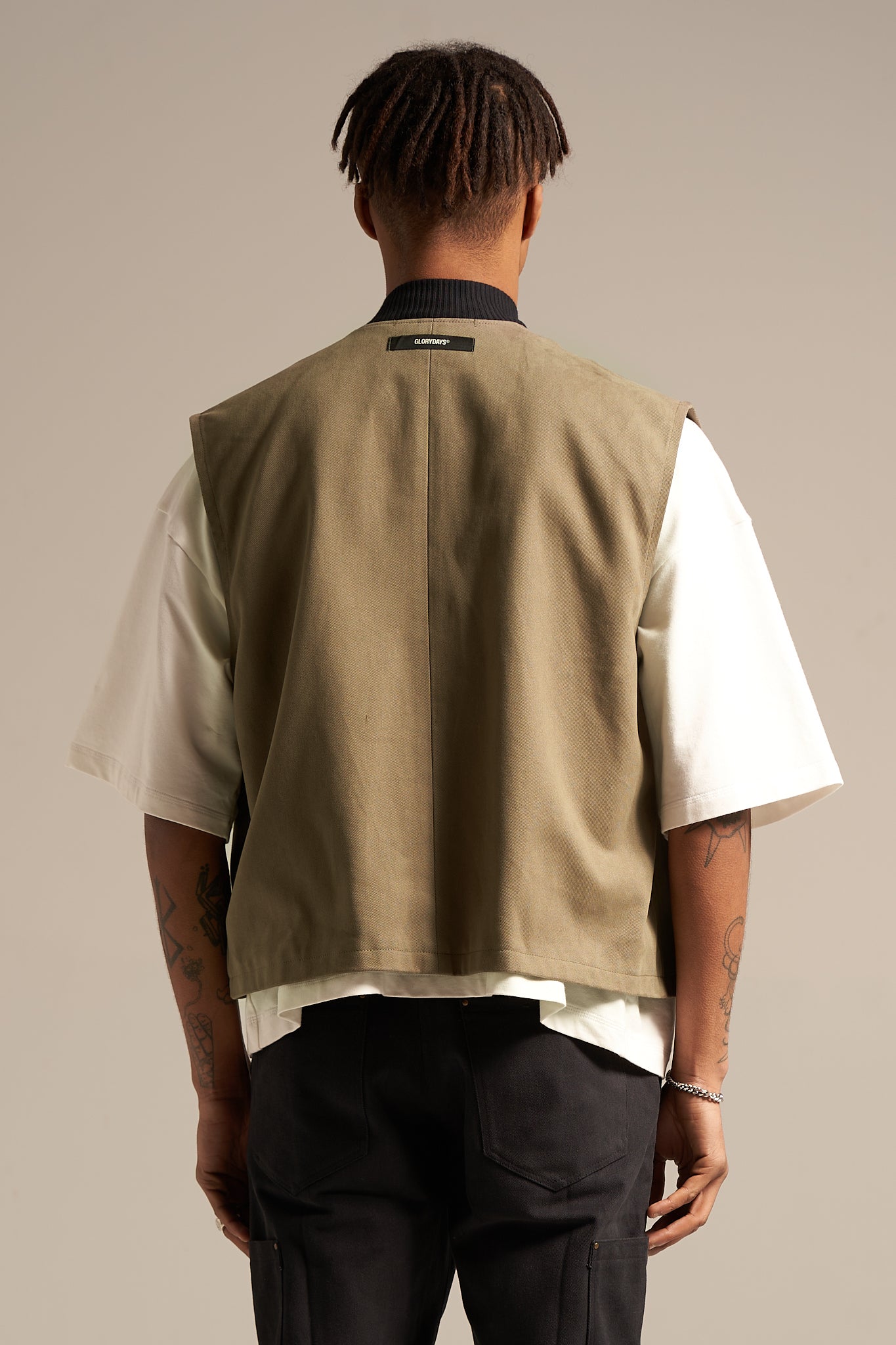 The Washed Olive Carpenter Vest