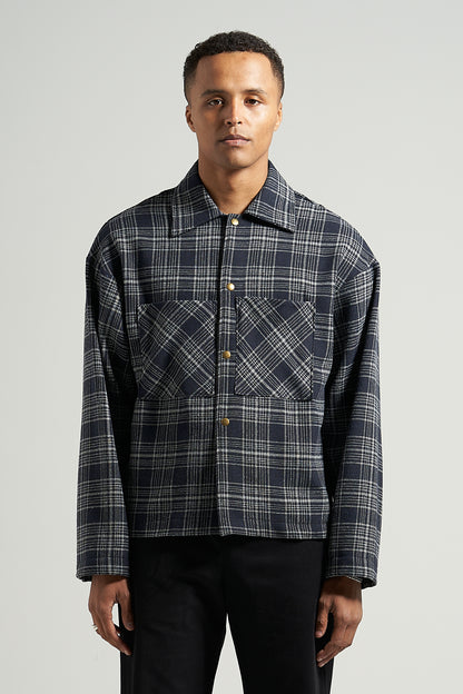 The Navy Check Flannel