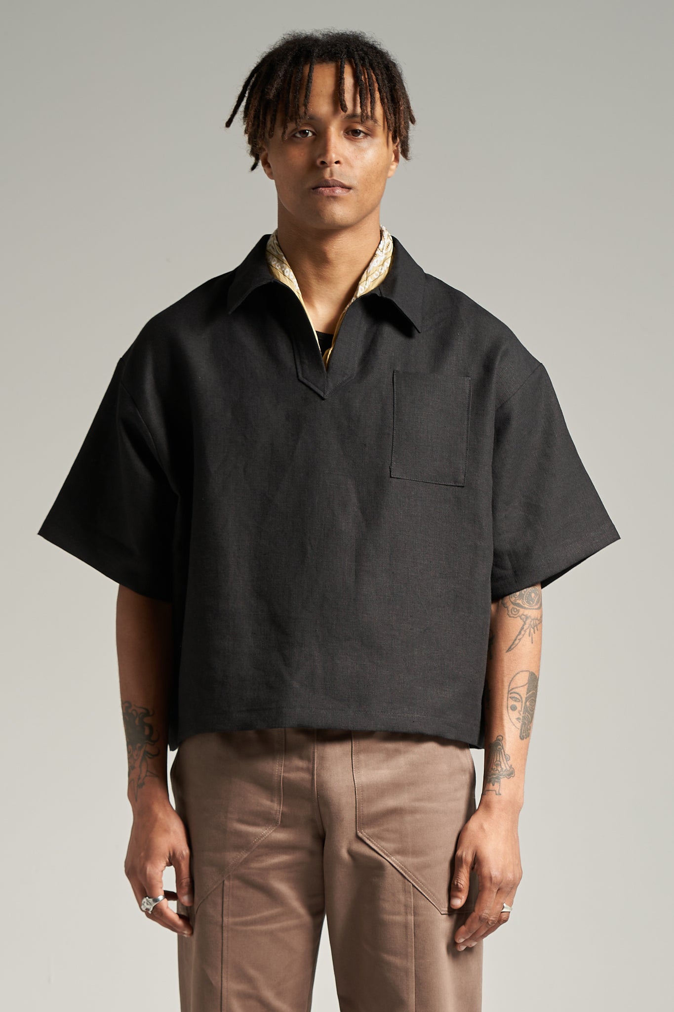 The Blackout Linen Flow Polo