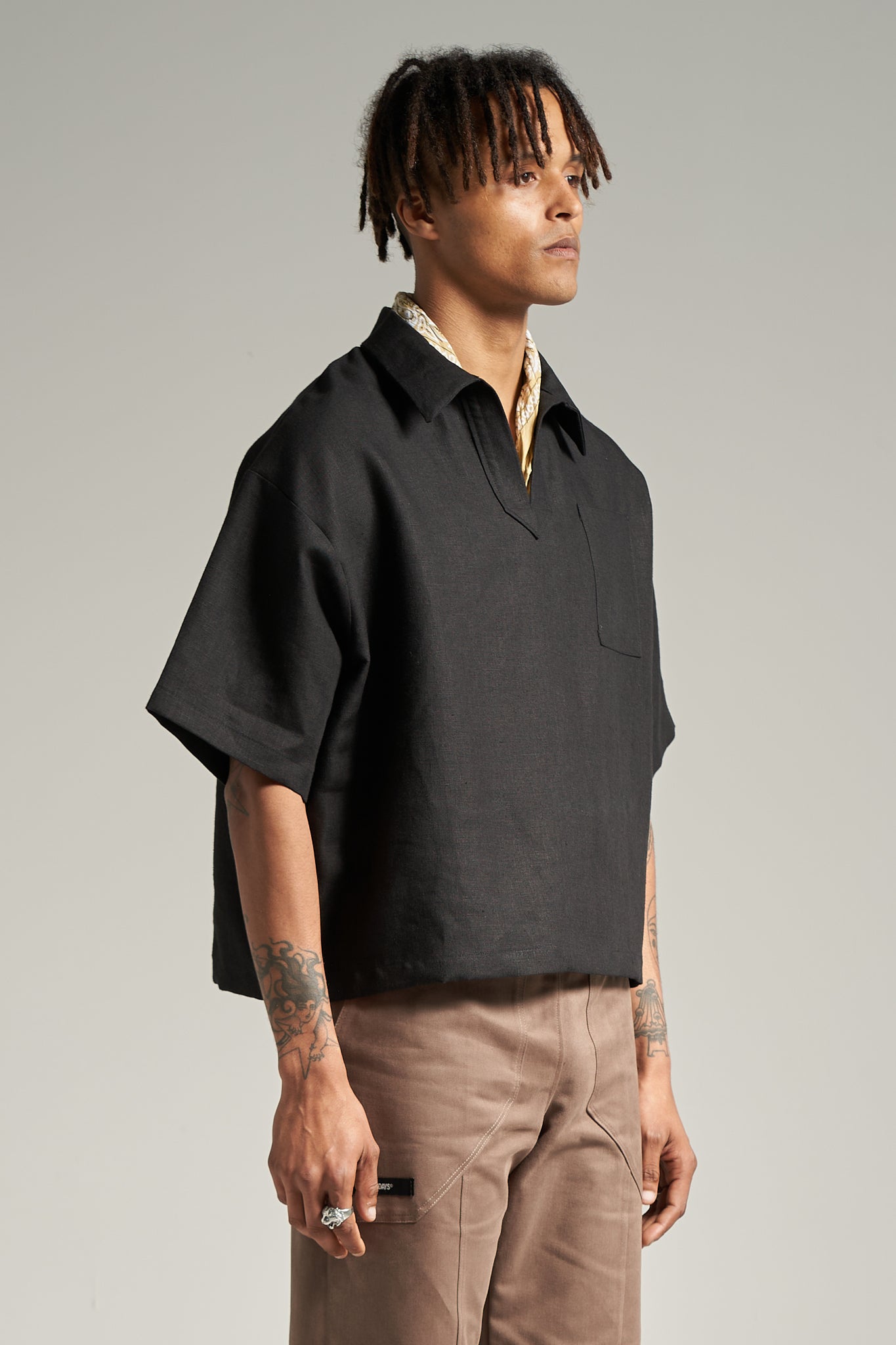 The Blackout Linen Flow Polo