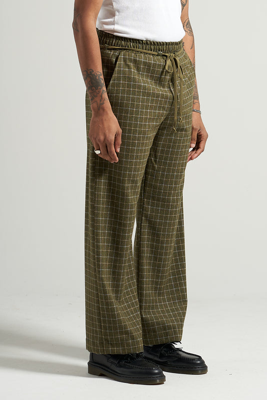 The Green Check Flow Pant