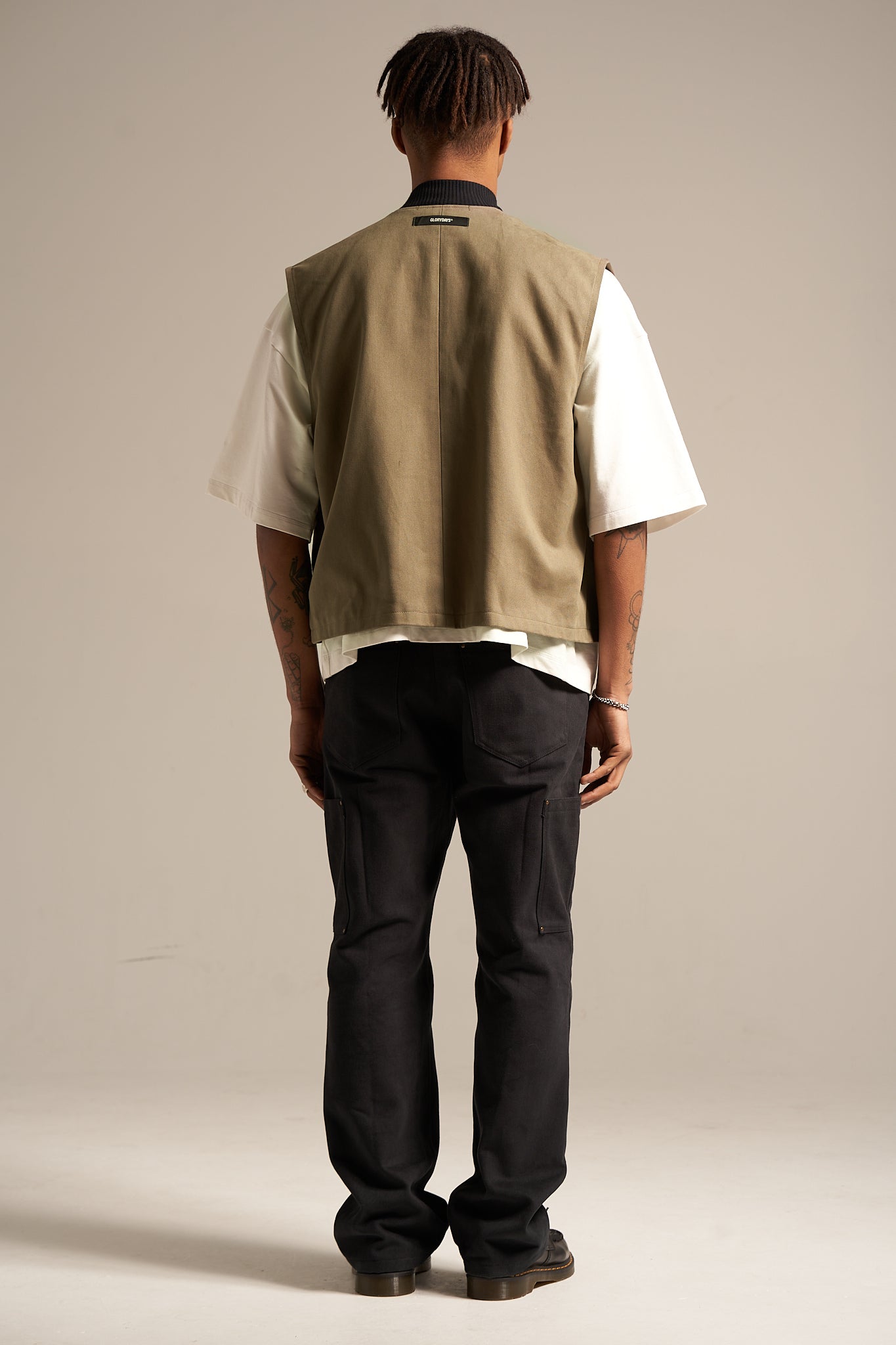 The Washed Olive Carpenter Vest