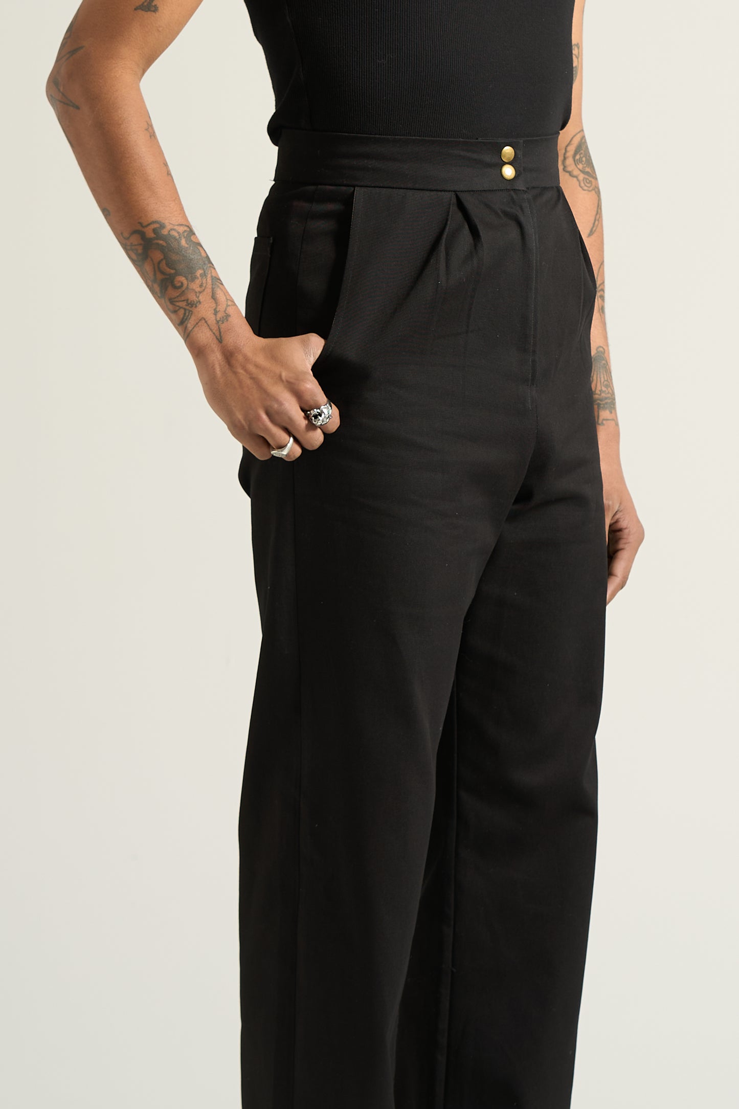 The Black Box Pleated Trouser