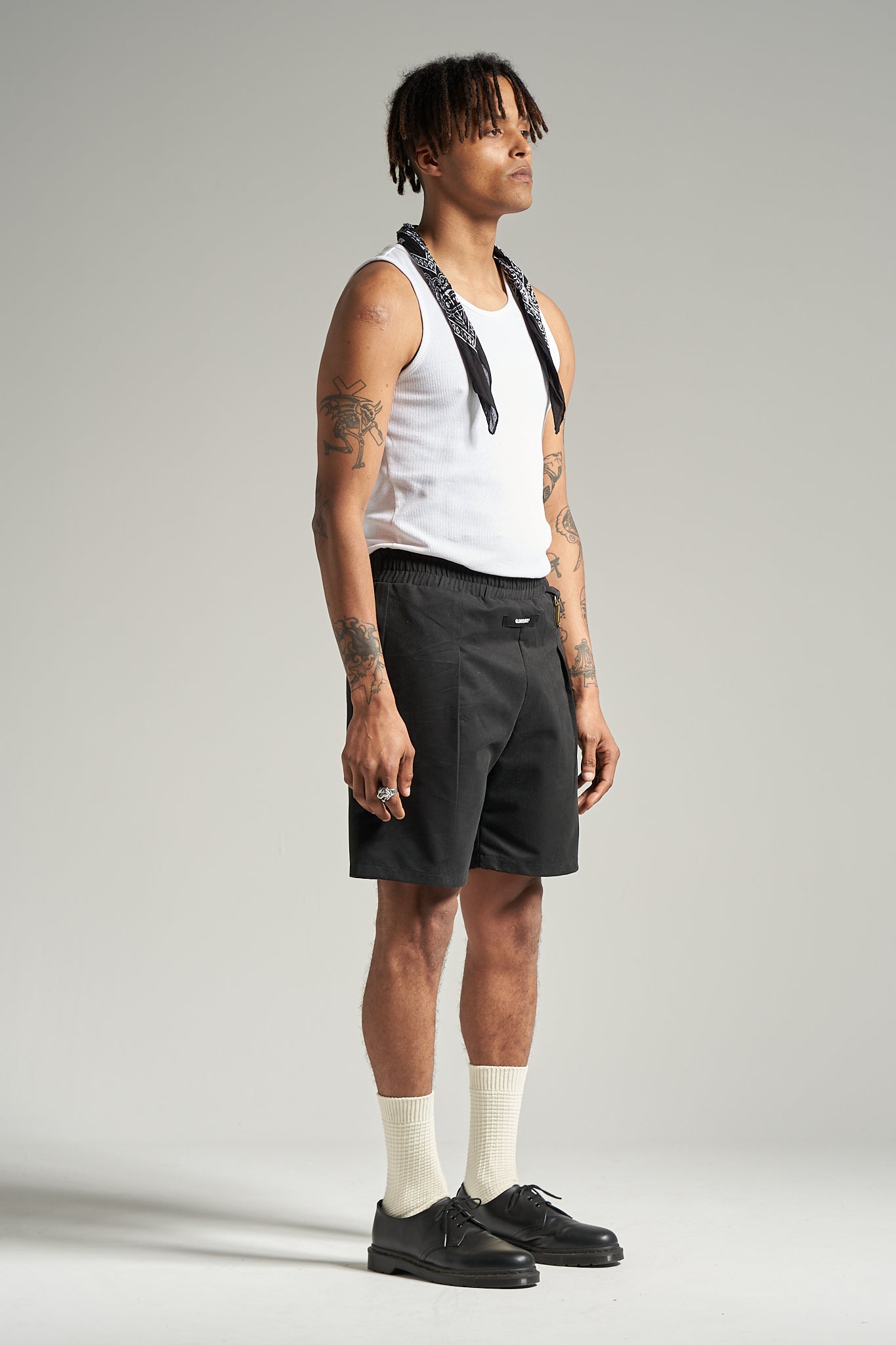 The Smoke Black Pleat Short