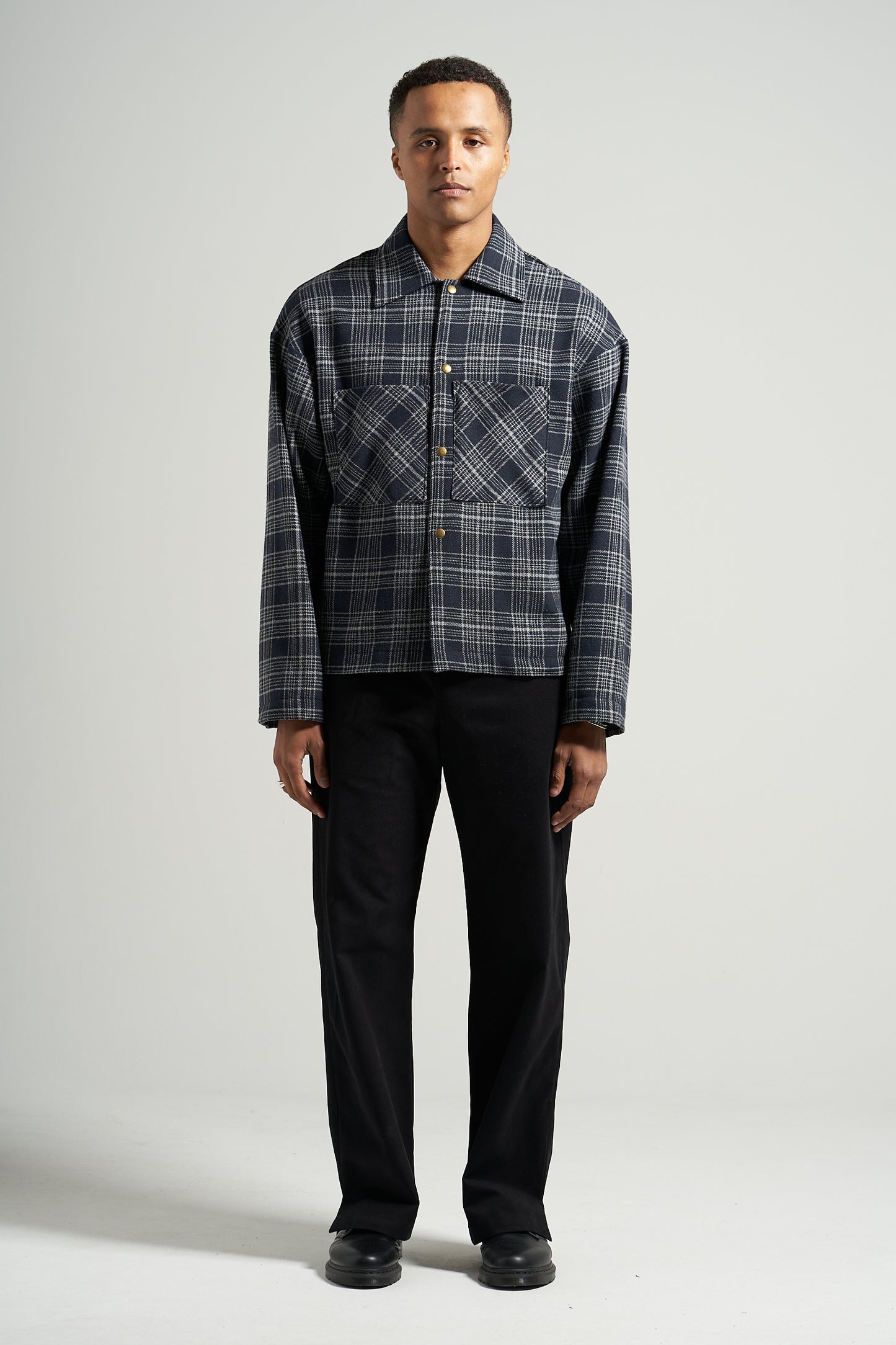 The Navy Check Flannel