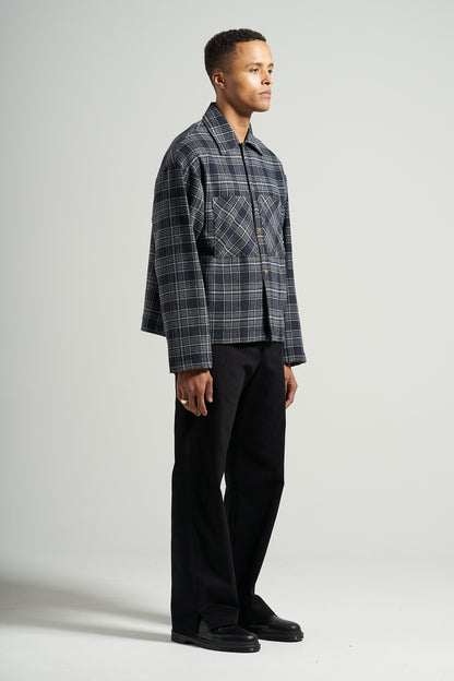 The Navy Check Flannel