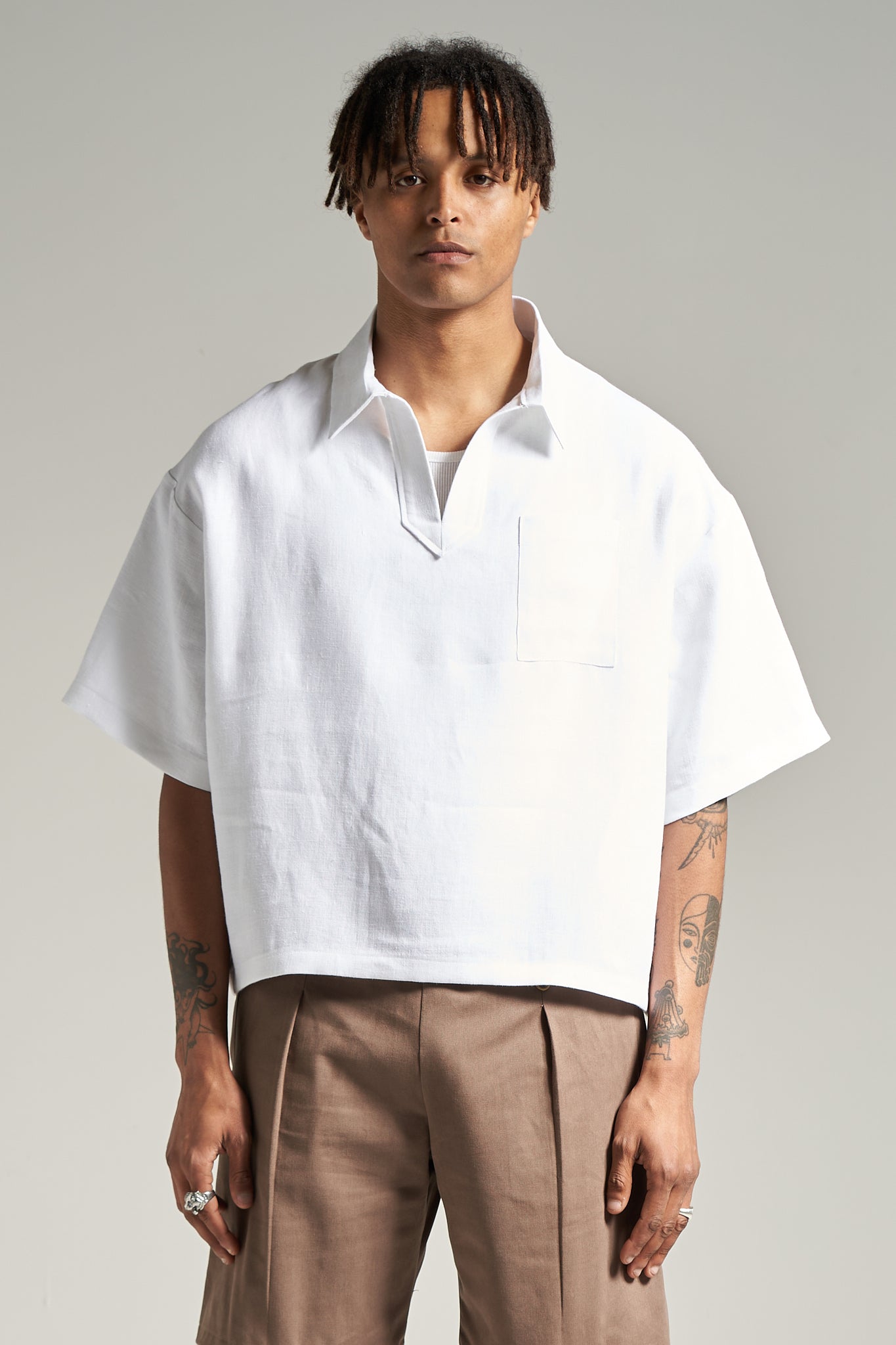 The Blanco Linen Flow Polo