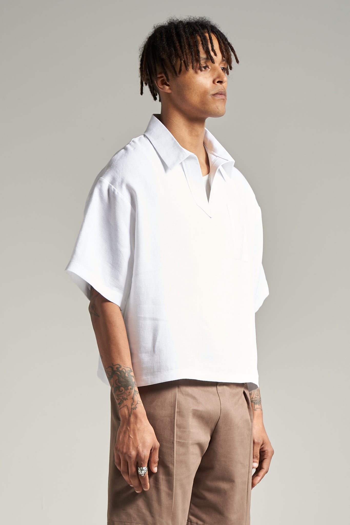 The Blanco Linen Flow Polo