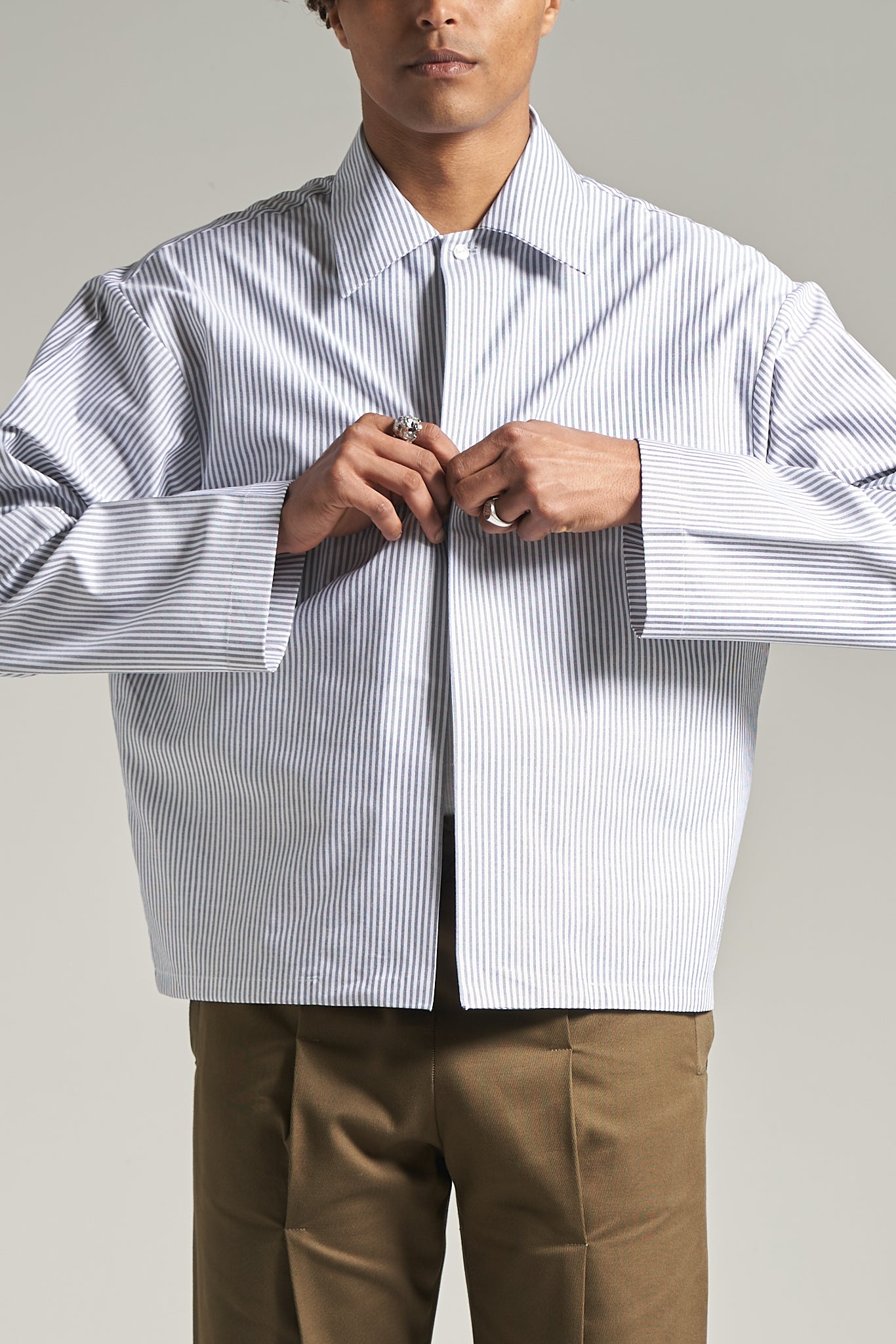 The Black Stripe Flow Shirt