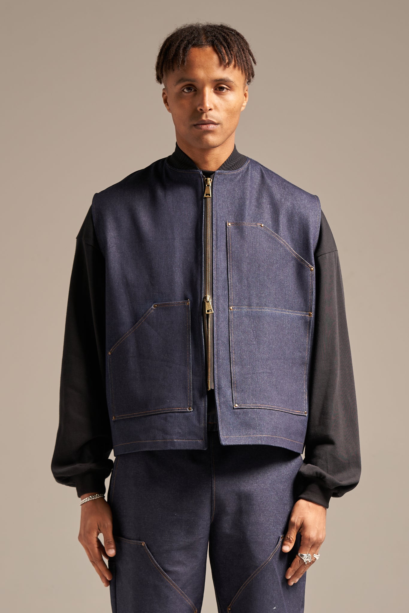 The Indigo Carpenter Vest