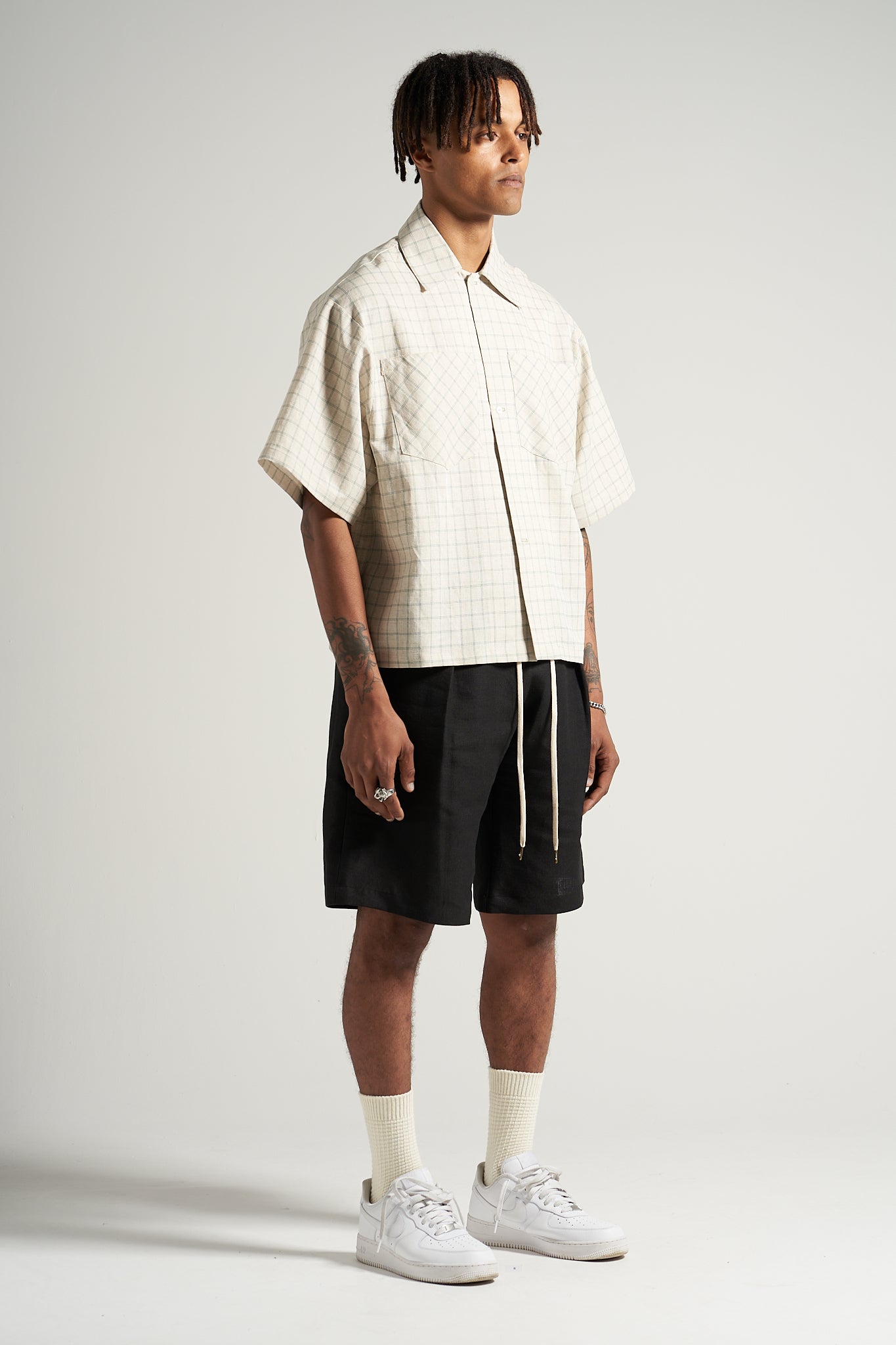 The Grid Linen Camp Shirt