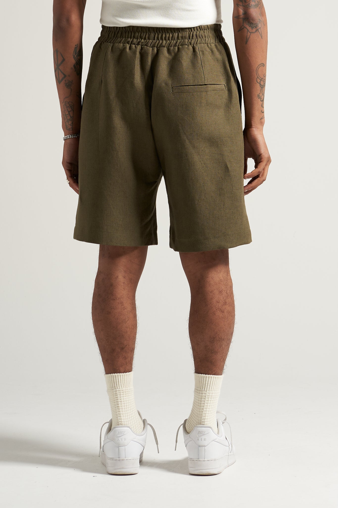 The Moss Linen Flow Short