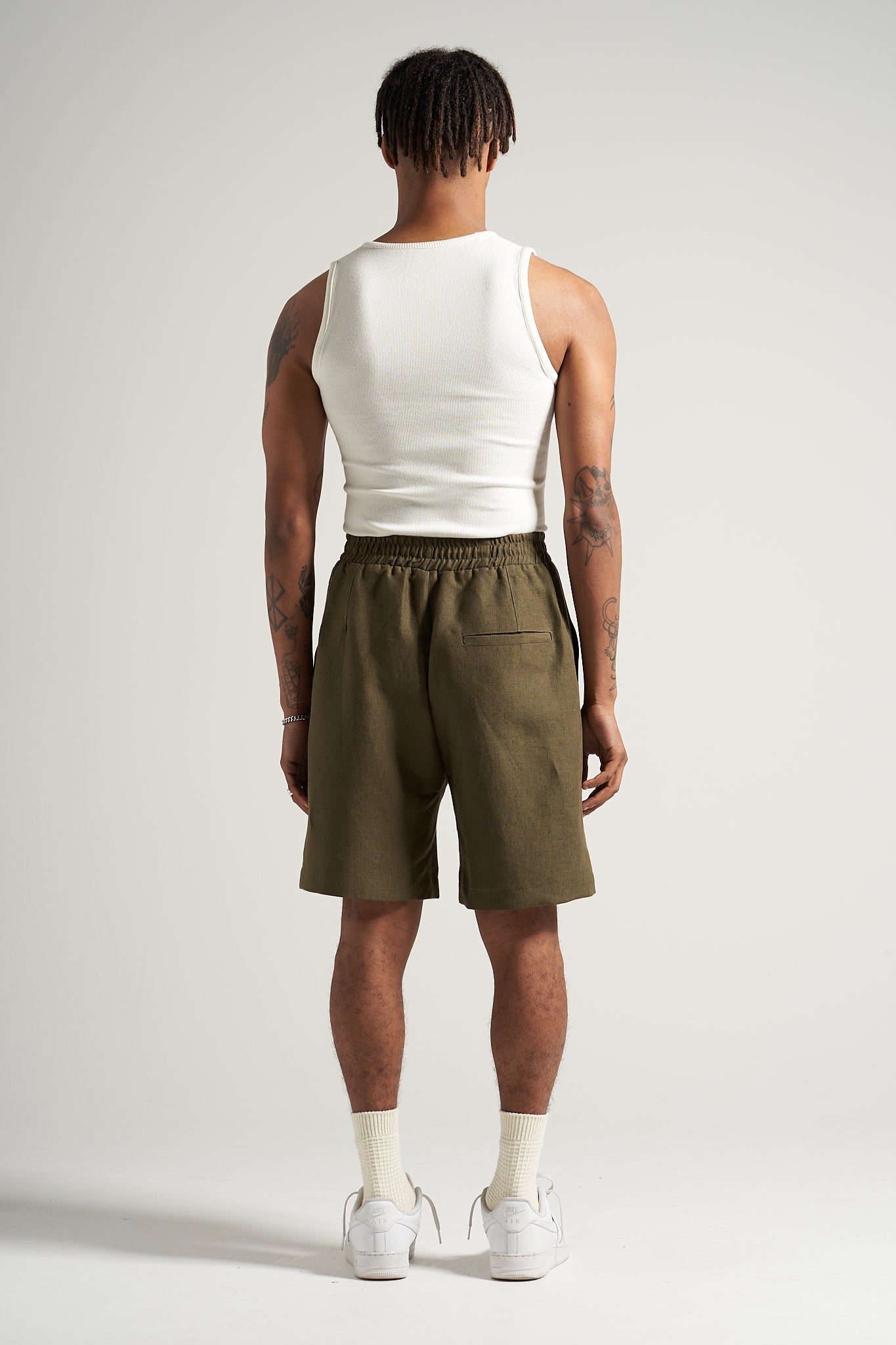 The Moss Linen Flow Short